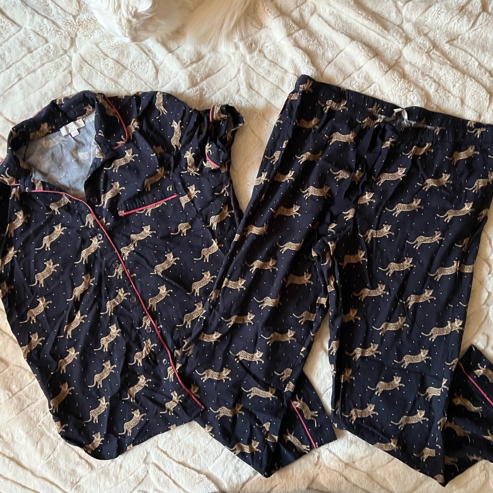 Cheetah Print Pajama Set (2 left)